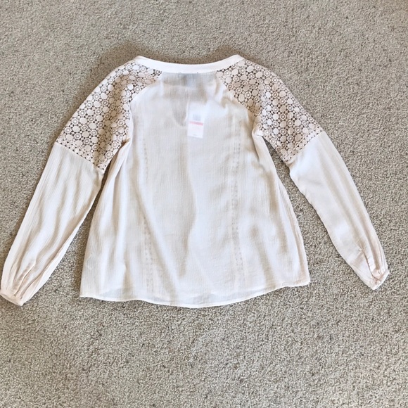 NWT, Jessica Simpson, Lace Trim Peasant Top! - Picture 6 of 8